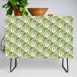 Art Deco Tropical Beach Palm Vacation Green On White Credenza