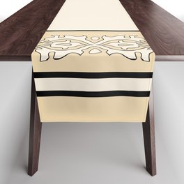 Oriental rug beige Table Runner