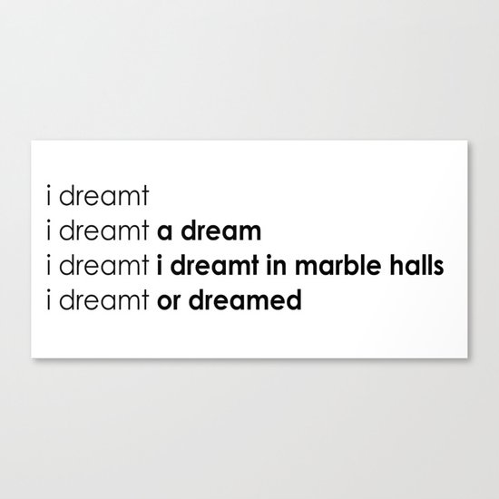 i dreamt Canvas Print