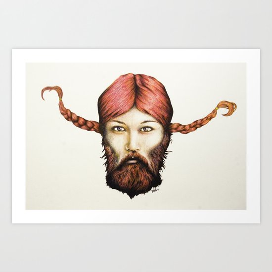 Wendy, The Bearded Lady Art Print