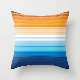 Get in line on the Beach Throw Pillow
