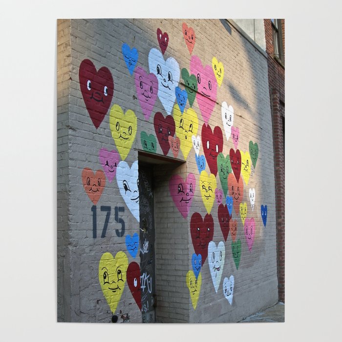 I Heart Brooklyn, Graffiti Art in Williamsburg, BK, New York Poster
