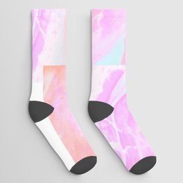 Marble Moon - Peach & Pink #moonart Socks