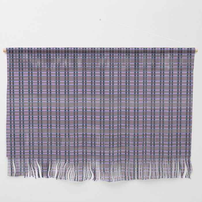 Checked Pattern In Purple Wall Hanging