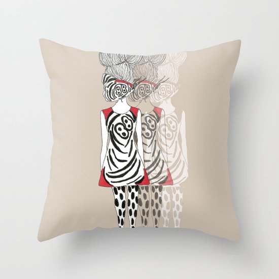 Butterfly Girl Throw Pillow