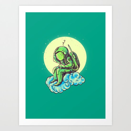 why in the cloud Art Print