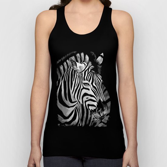 Zebra Painting Unisex Tank Top