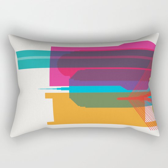 Shapes of Boston. Accurate to scale Rectangular Pillow
