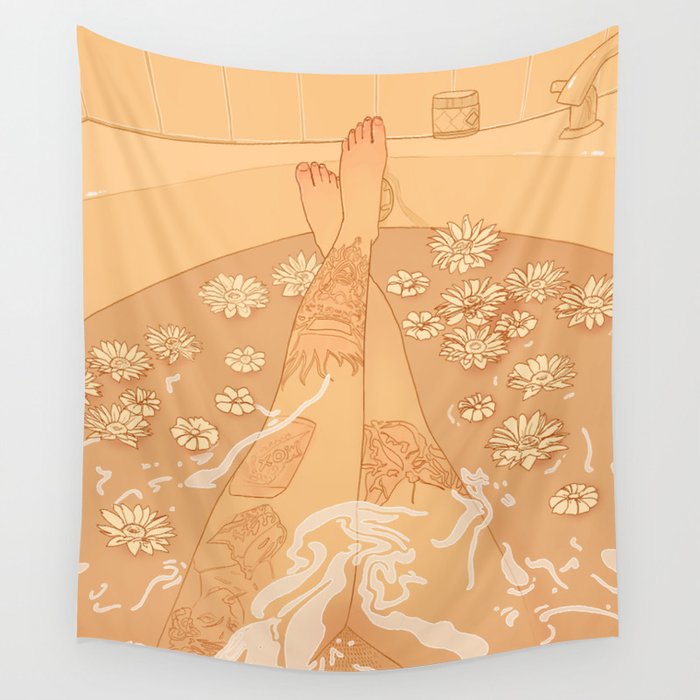 Flower Bath 10 (uncensored version) Wall Tapestry