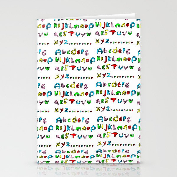 Alphabet2 Alphabet Letters Child Language Fun Abc Abcdefg Symbols Abecedarium Script Write Writing Stationery Cards By Oldking Society6