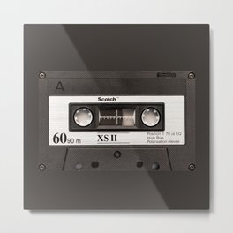 Cassette Tape Black And White #decor #society6 #buyart Metal Print