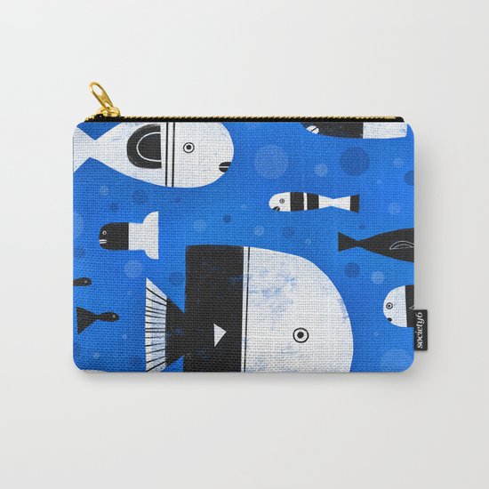 BLACK & WHITE FISHES Carry-All Pouch