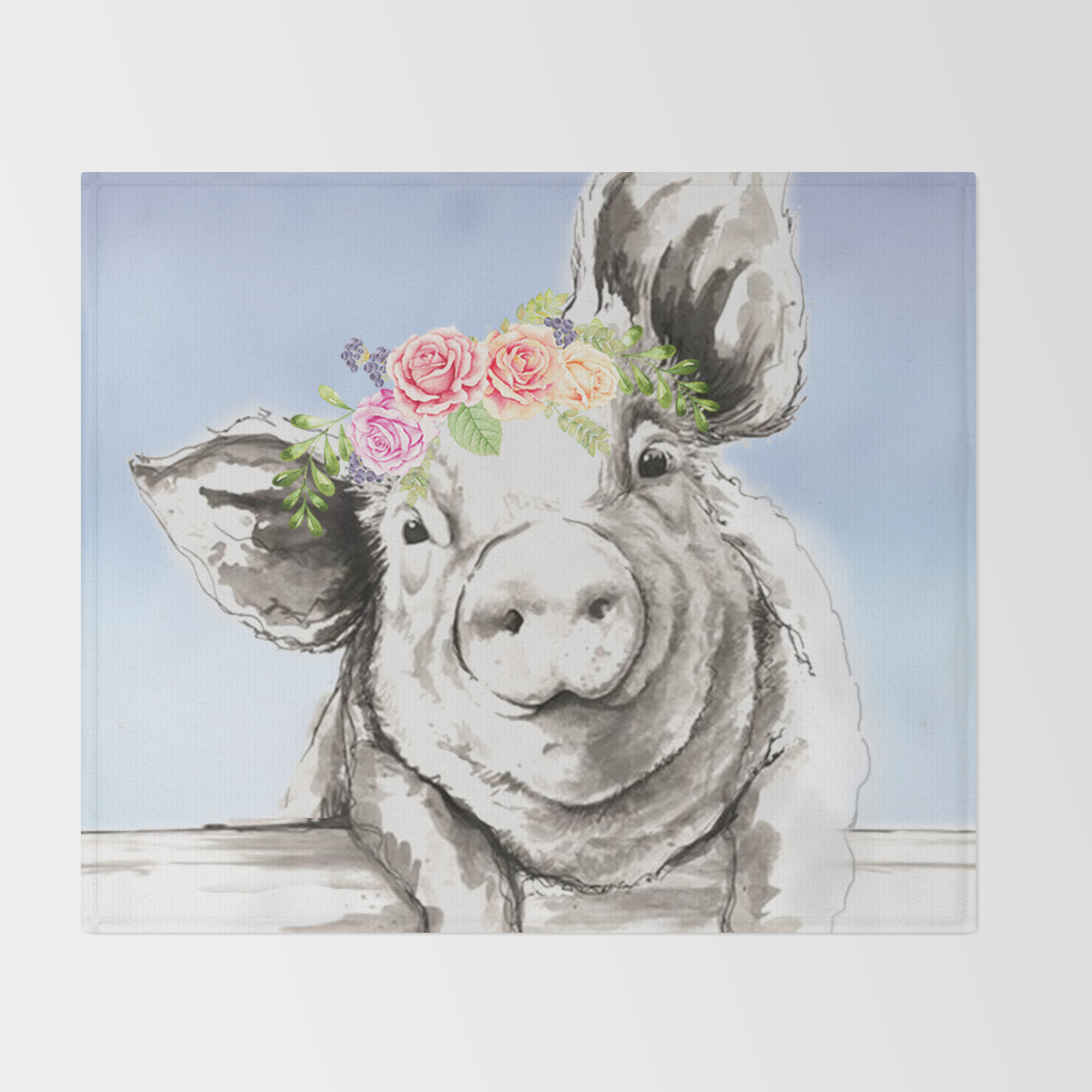 Wallpaper Petunia Pig Throw Blanket By Ruthfurtadodesigns Society6 Desktop Wallpaper