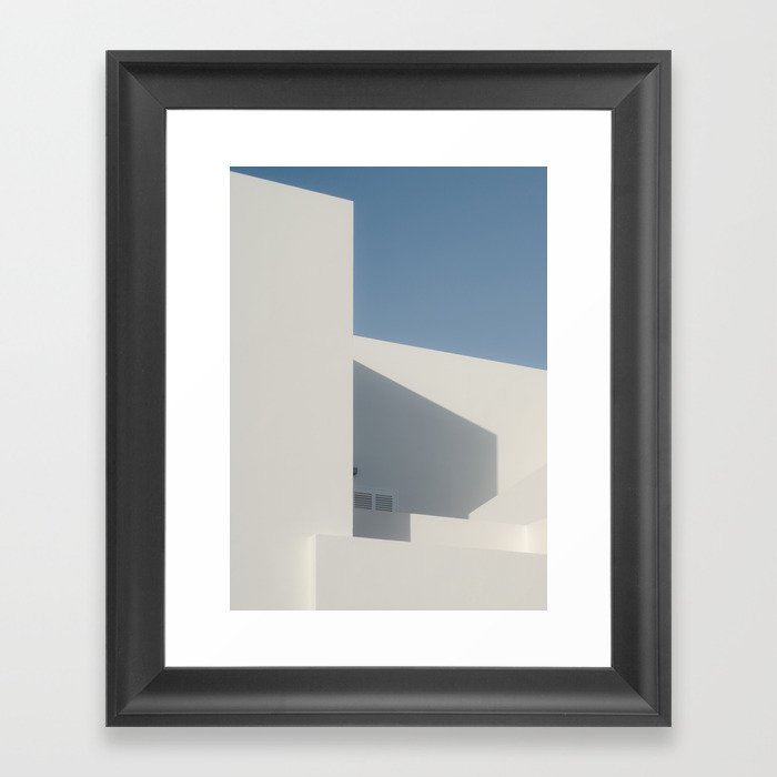 White Facade Modern Architecture Framed Art Print