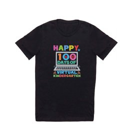 Days Of School Happy 100th Day 100 Virtual Online T Shirt