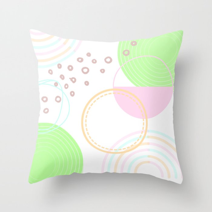 Colourful shapes Throw Pillow