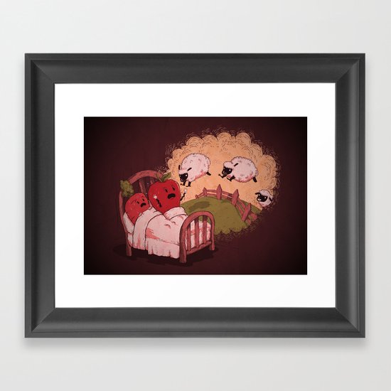 sleepsheep (counting them doesn't always help) Framed Art Print