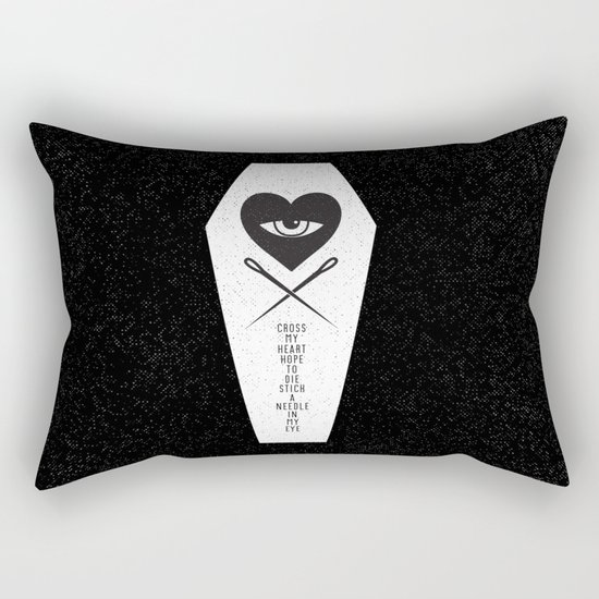 CROSS MY HEART Rectangular Pillow