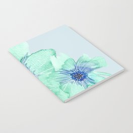 Lightblue watercolor flowers Notebook