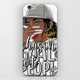 Chasing goals not people iPhone Skin