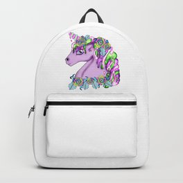 Meltycorn Unicorn Backpack | Slime, Icecream, Melting, Digital, Cute, Sweet, Fairy, Purple, Majestic, Rainbow 