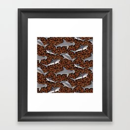 Lava Sharks Framed Art Print