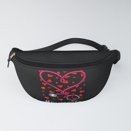 Heart Stethoscope Cute Love Nurse Valentines Day Fanny Pack