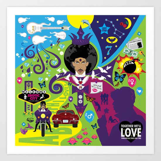 The Emoji-fication of His Purple Majesty: The Full Story Art Print