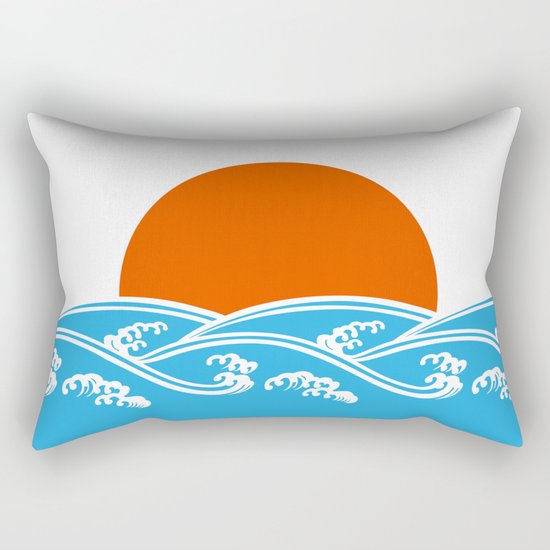 Japanese Tsunami Rectangular Pillow