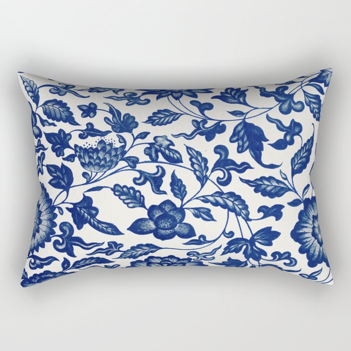 Chinese Floral Pattern 2 Rectangular Pillow