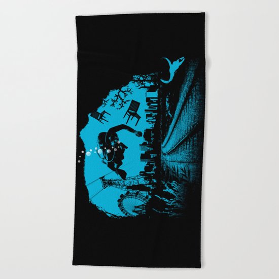 Deep blue Beach Towel