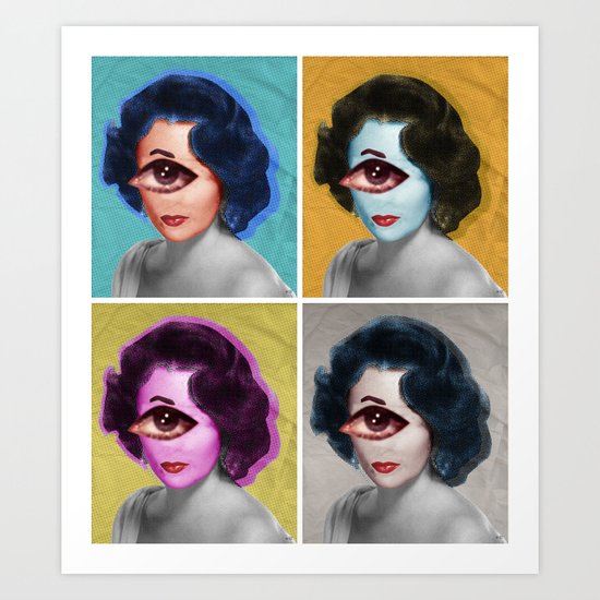 LizT Mix Collage x4 Art Print