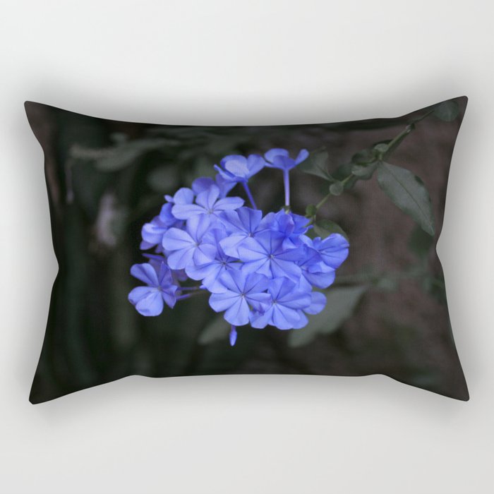 Intensely Blue Flowers Rectangular Pillow
