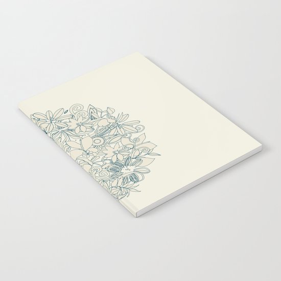 Denim flower circle Notebook