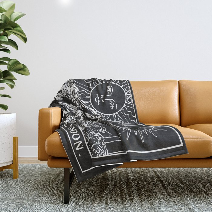 Sun and moon throw blanket top