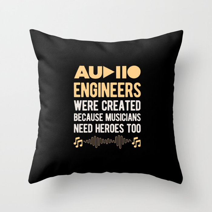 Funny Audio Engineer Throw Pillow