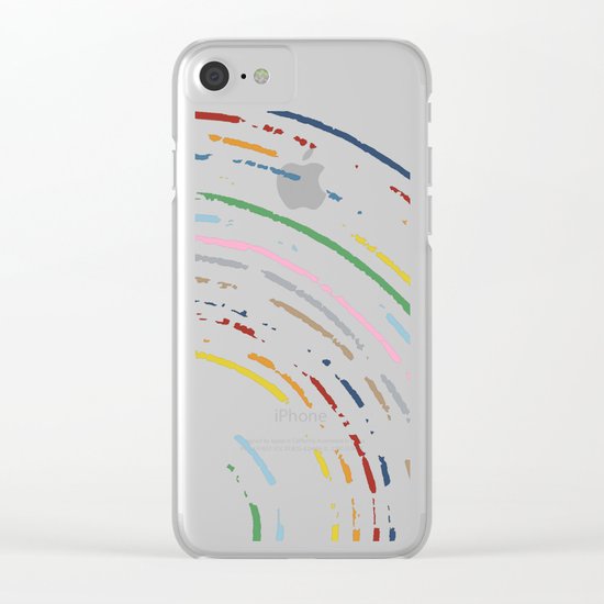 Rainbow Part Disc Clear iPhone Case