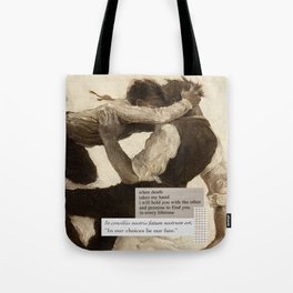 Dark Academia | Romance - In Our Choices Lie Our Fate | Poetry Study Painting Love Death Aesthetic Tote Bag