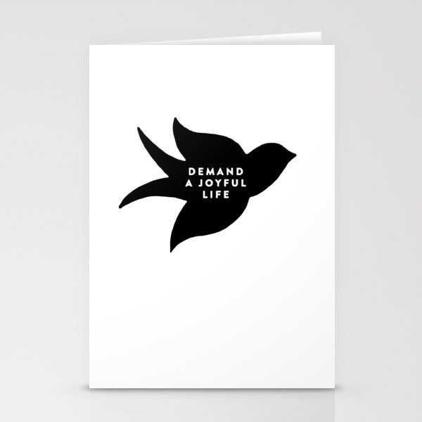 Demand a joyful life Stationery Cards