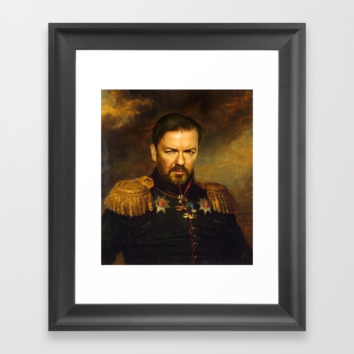 Ricky Gervais - replaceface Framed Art Print