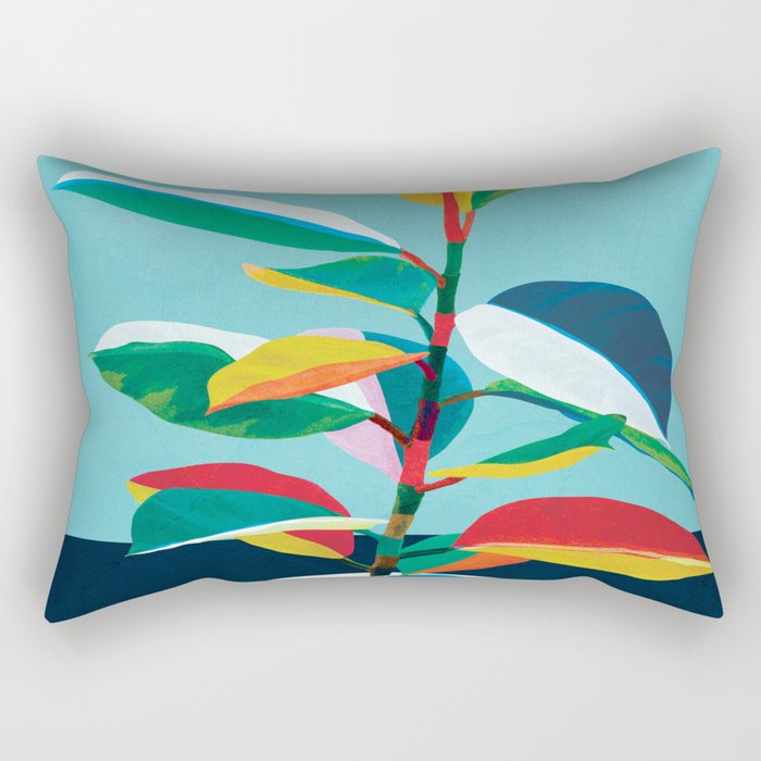 Colorful Ficus 5 Rectangular Pillow