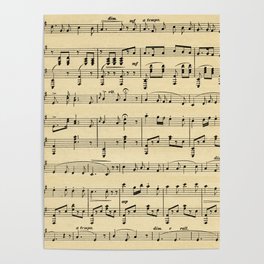 Antique Sheet Music Poster