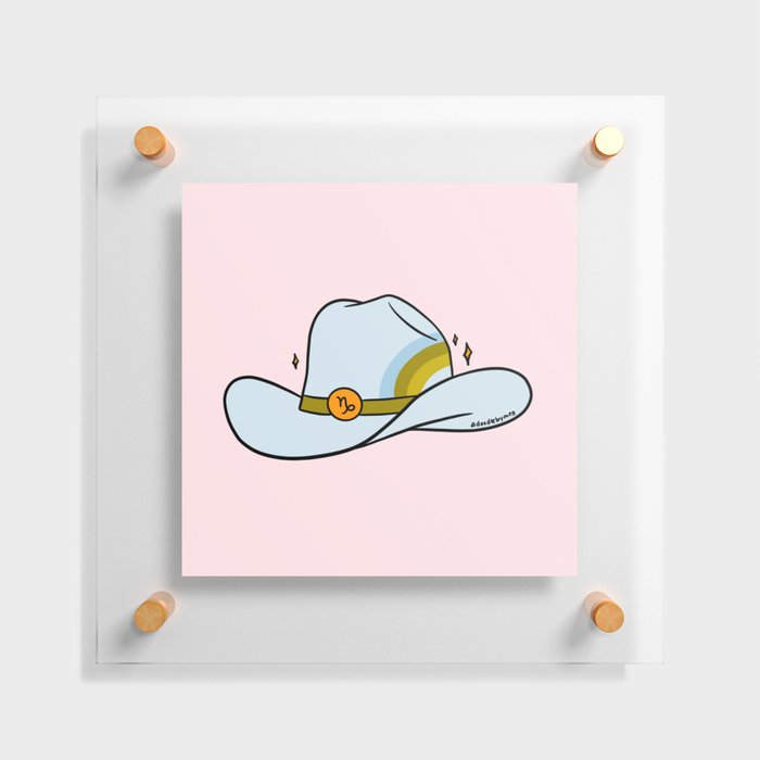 Capricorn Cowboy Hat Floating Acrylic Print