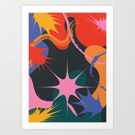 Colorful Splash Abstract Shapes Art Print