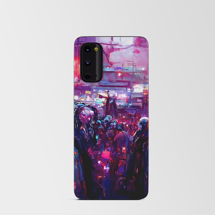 Postcards from the Future - Cyberpunk Street Market Android Card Case