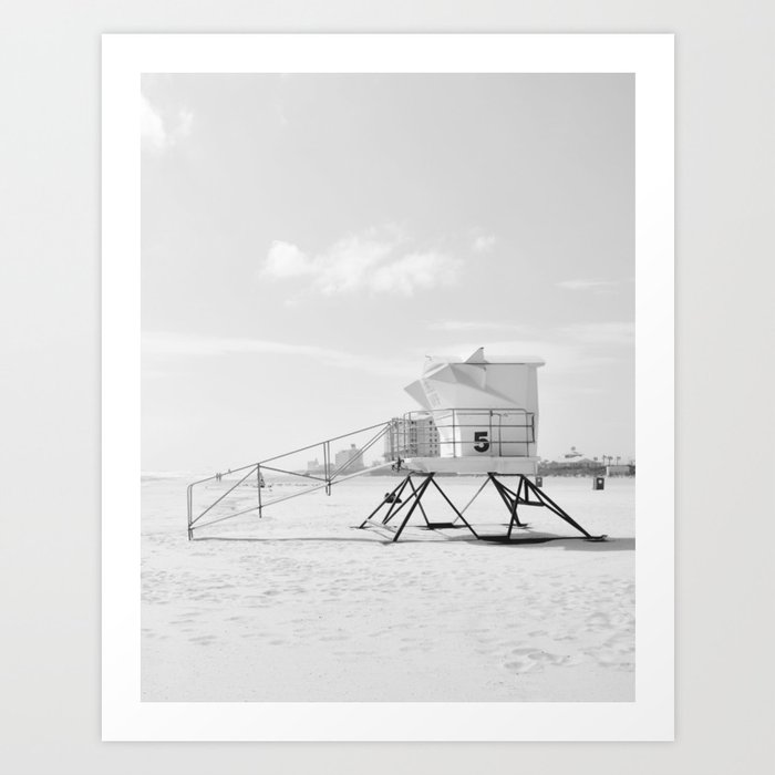 California, Lifeguard, Tower Art Print