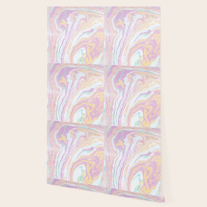 Colorful Grunge Marble Wallpaper By All4you Society6