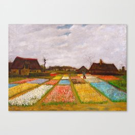 Vincent van Gogh (Dutch, 1853-1890) - Flower Beds in Holland (Bulb Fields) - 1883 - Post-Impressionism - Landscape, Pastoral - Oil on canvas - Digitally Enhanced Version - Canvas Print