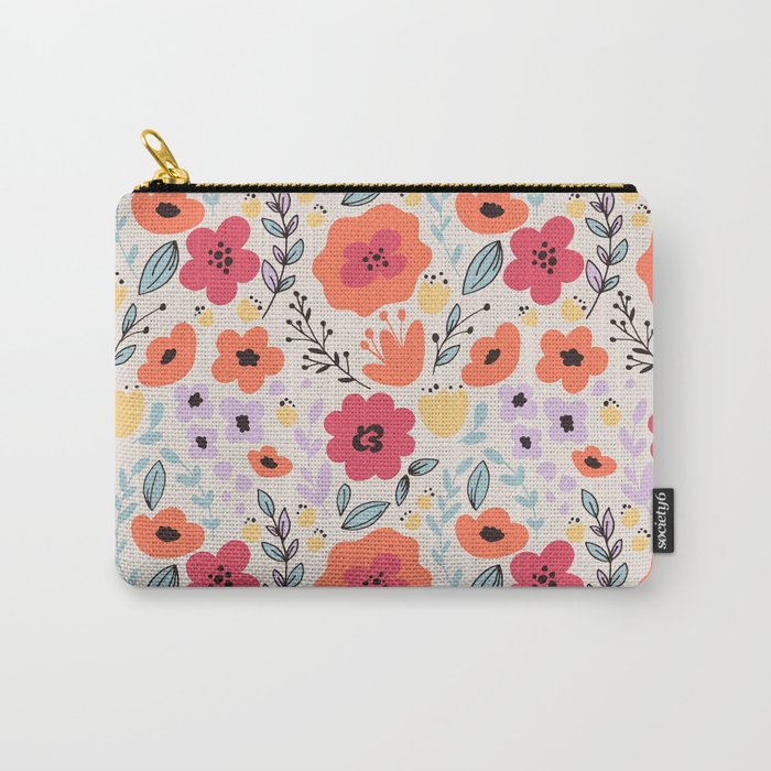 Fantasy Flowers Carry-All Pouch by Lidiebug | Society6