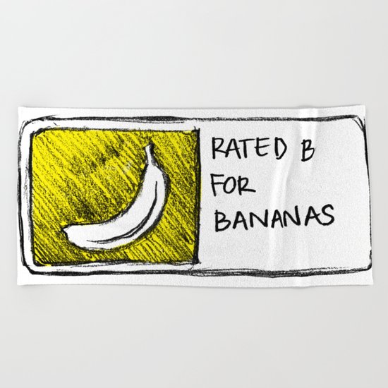 B for Bananas Beach Towel